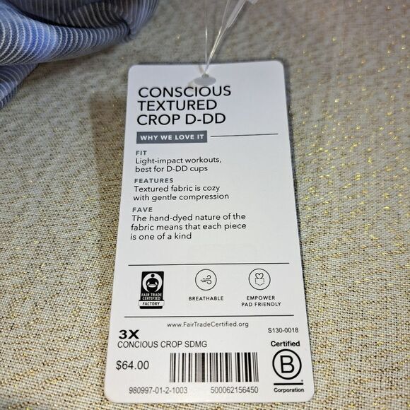 NWT Athleta Conscious Textured Crop D-DD Sz 3X WITH A FREE GIFT - Picture 7 of 9